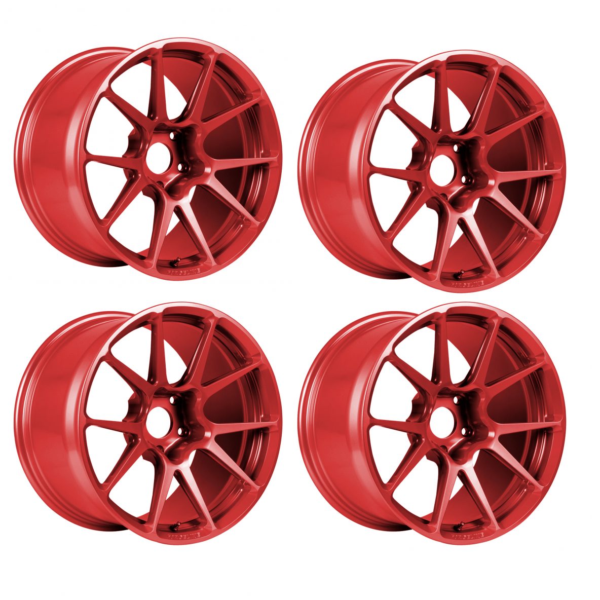 FORGELINE GS1R S197 MUSTANG WHEELS (4) MATTE RED 18″x10.5″ | KohR ...